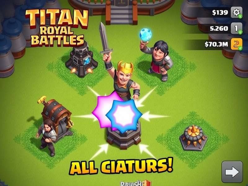 Intense battle royale action in Titan Clash Royal Battle Titan Clash Royal Battle Gameplay Screenshot